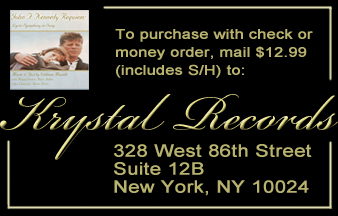 To to purchase with check or money order, mail $12.99 to Krystal records, 328 West 86th Street Suite 12B, New York NY 10024